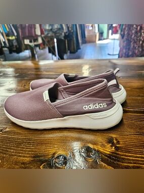 Adidas Lite Racer Slip-On Sneakers in legacy purple with cloud foam cushioning
